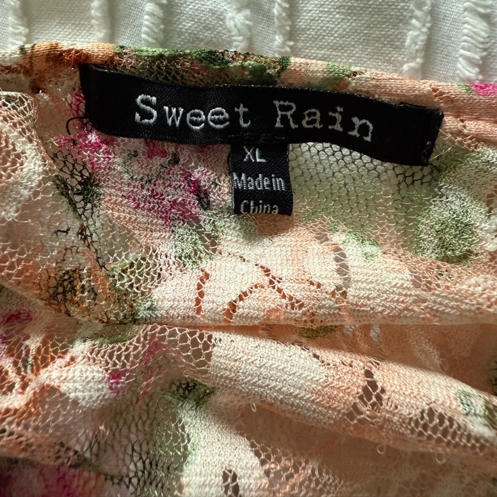 Sweet Rain Pink Floral Kimono Jacket - Picture 3 of 3